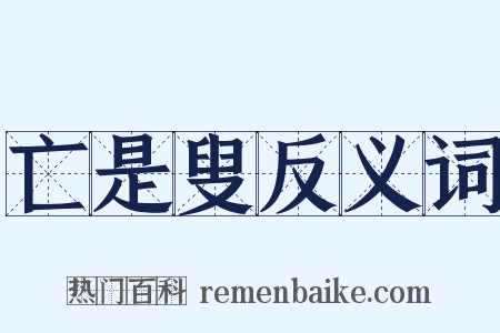 亡是叟反义词是什么意思的图片